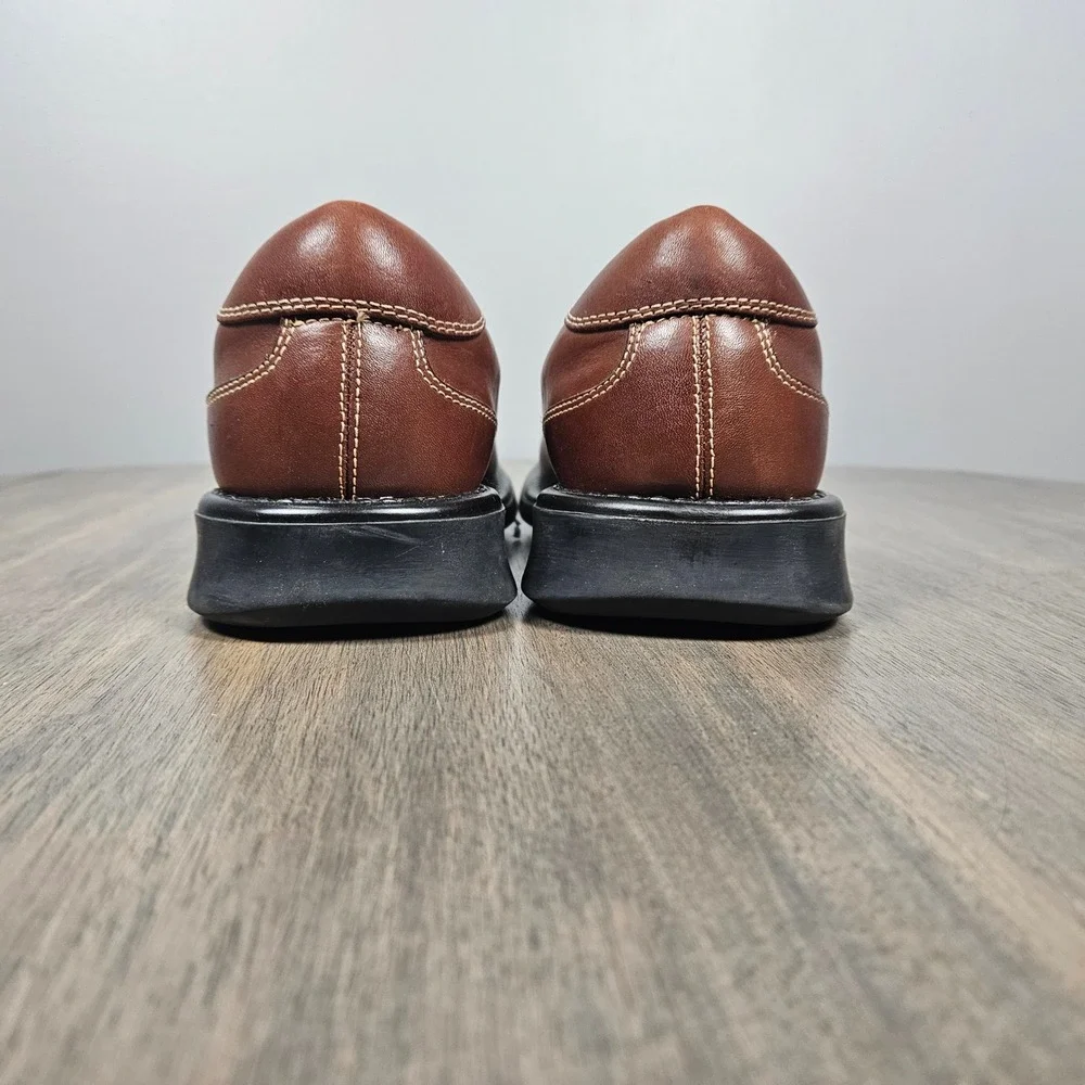 Kenneth Cole Reaction Mens 8 Leather Slip On Loafers‎ Comfort Brown Shoes